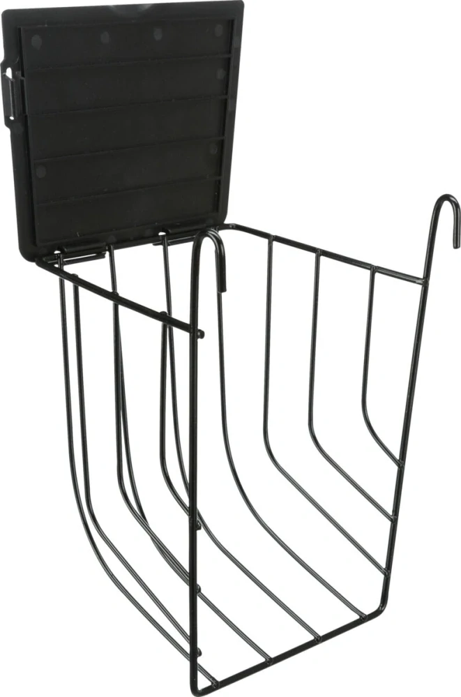TRIXIE Jesle na seno s víkem, k zavěšení,  25 × 18 × 12 cm, lakovaný kov, černá