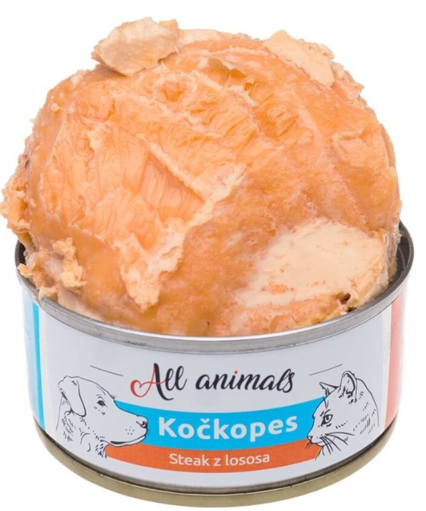 ALL ANIMALS konzerva KOČKOPES steak z kuřete, 100 g