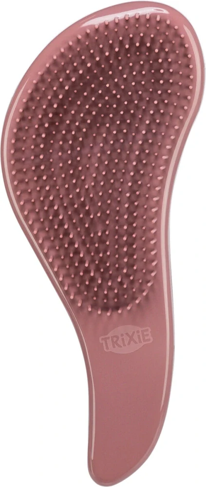 TRIXIE Měkký plastový kartáč pro kočky, 19cm, růžová/černá