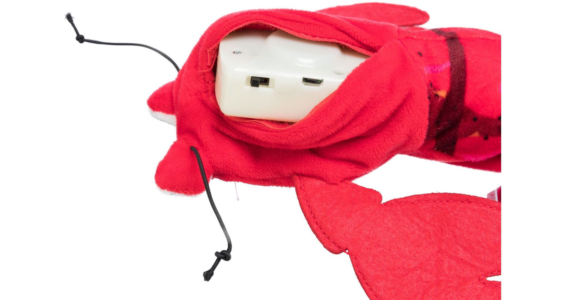 Kreveta jako živá, mrskající se, s catnipem, látka, 23 cm (RP 2,90 Kč)