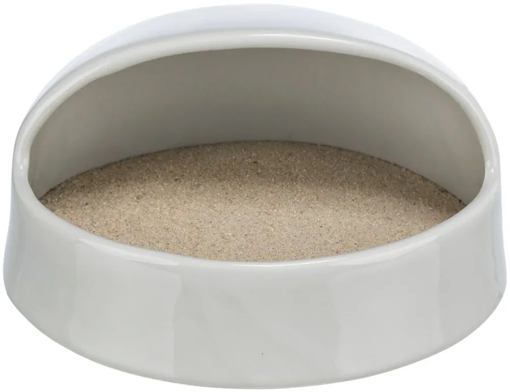 TRIXIE Písková lázeň pro osmáky/křečky, keramika, 20x10x16 cm, šedá