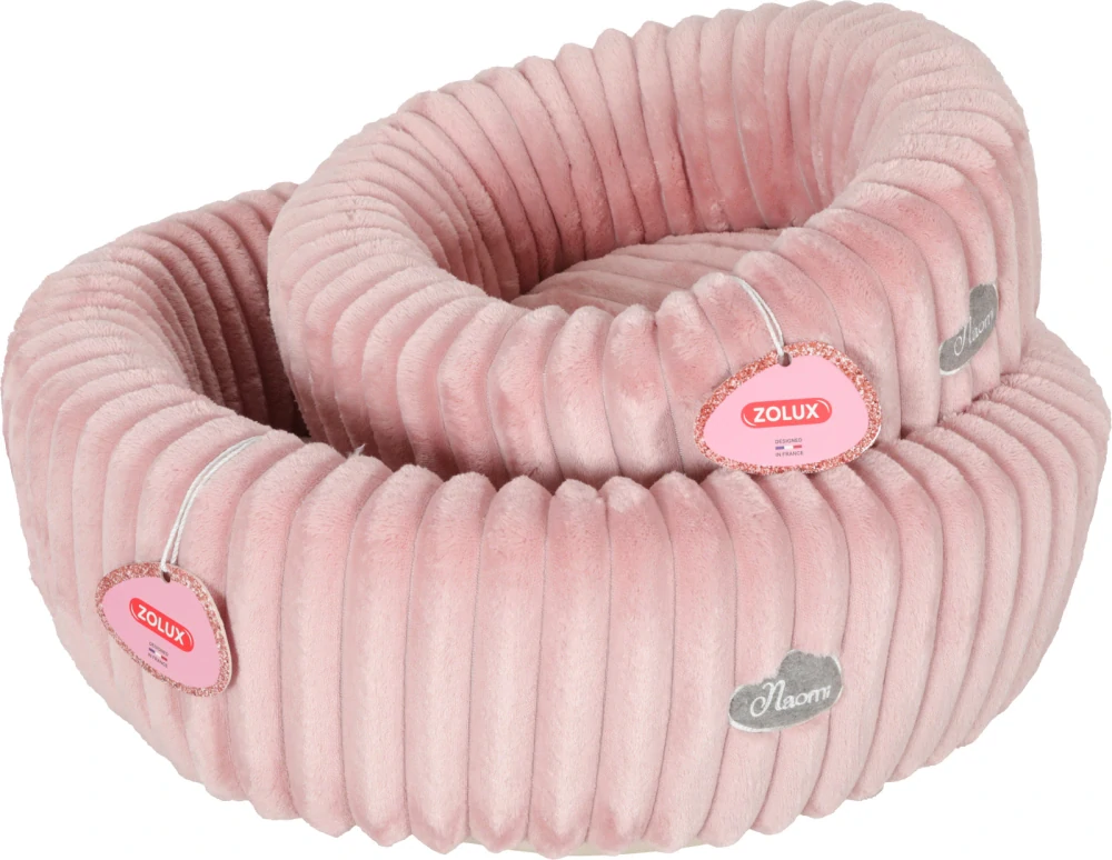 Pelech NAOMI Kulatý prošívaný růžový 422x422x177mmZolux