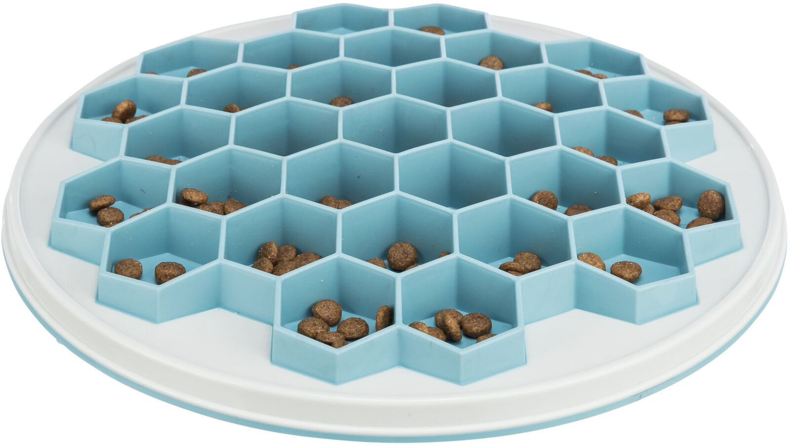 HIVE, talíř k pomalému krmení, ø 30 cm, plast/TRP/TPE, šedá/modrá