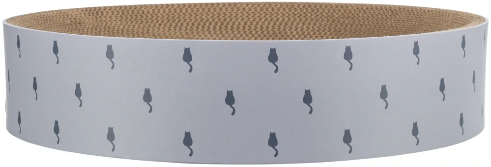 LILLY kulatý škrabací pelech s katnipem, ø 45 × 10 cm, karton, lila