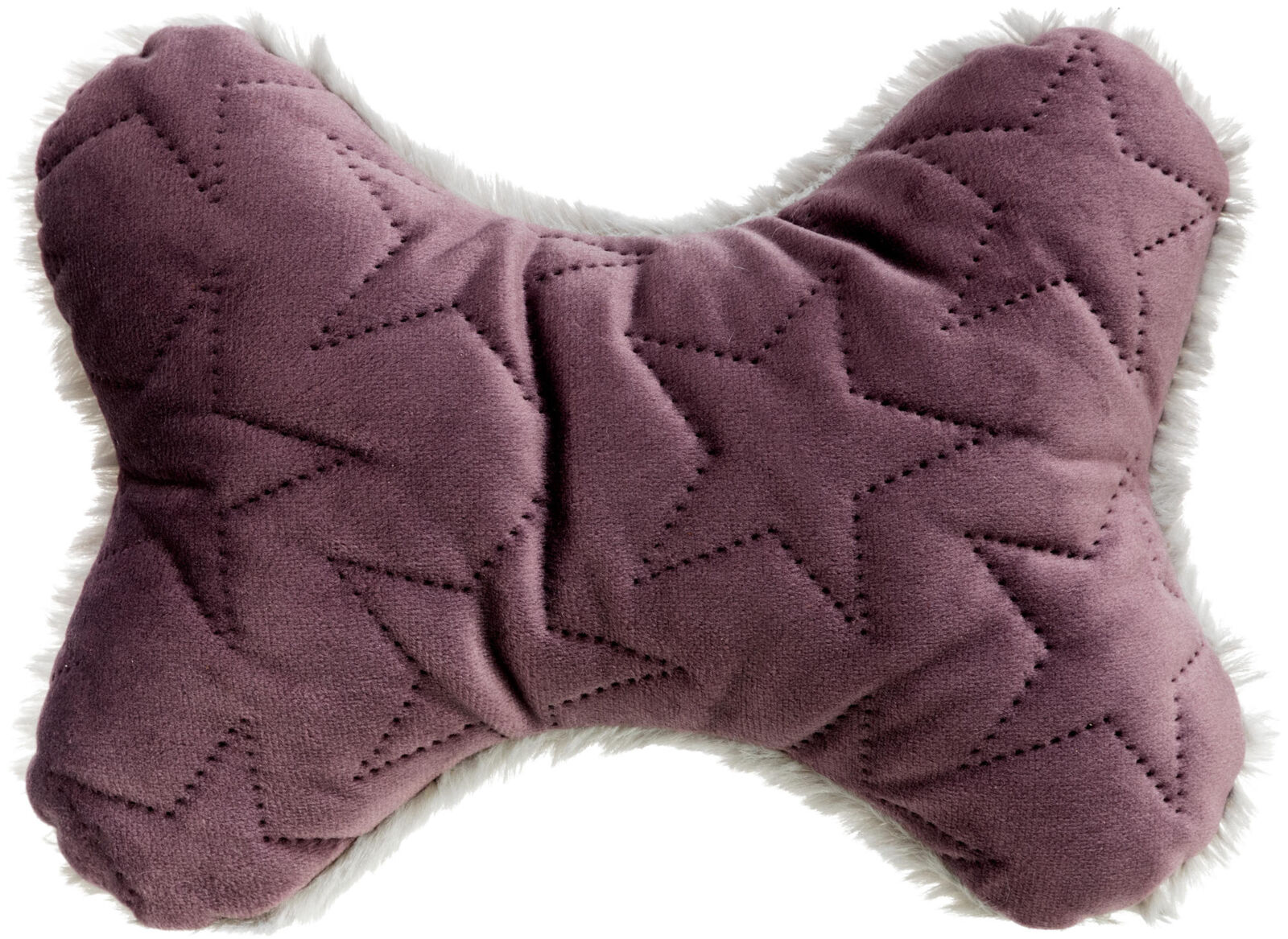 Xmas Bone - kost, hračka pro psy, 20 cm, samet/plyš, berry/petrolejová