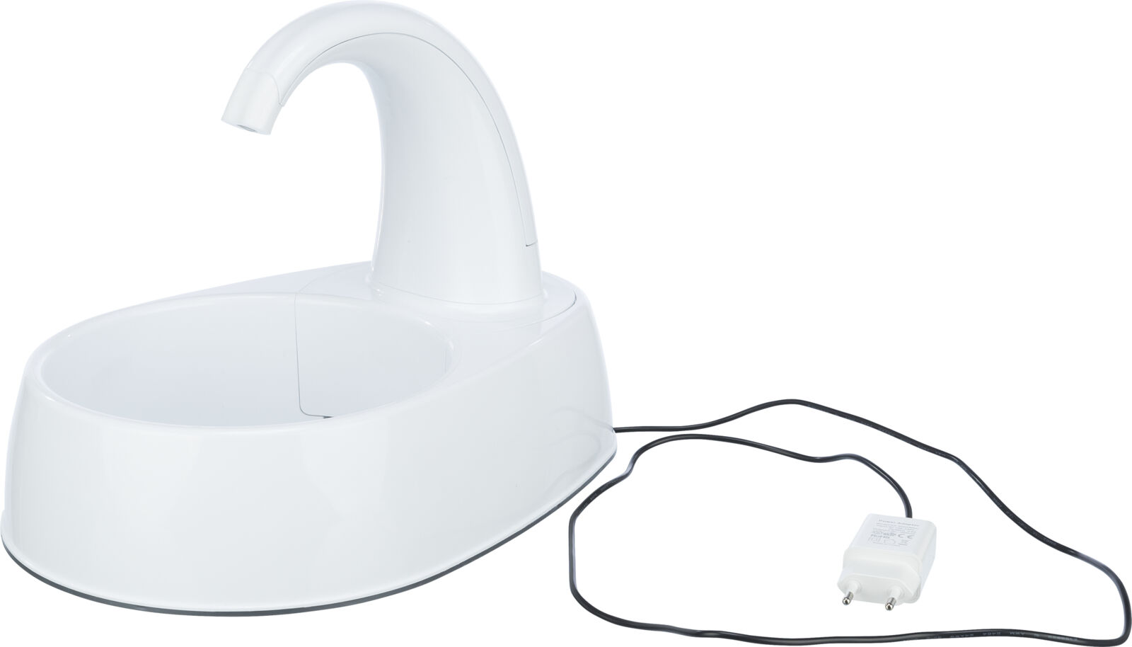 TRIXIE Fontánka na vodu s oblým kohoutkem, 2,5 l/25 × 24,5 × 35 cm, plast, bílá (RP 2,90 Kč)