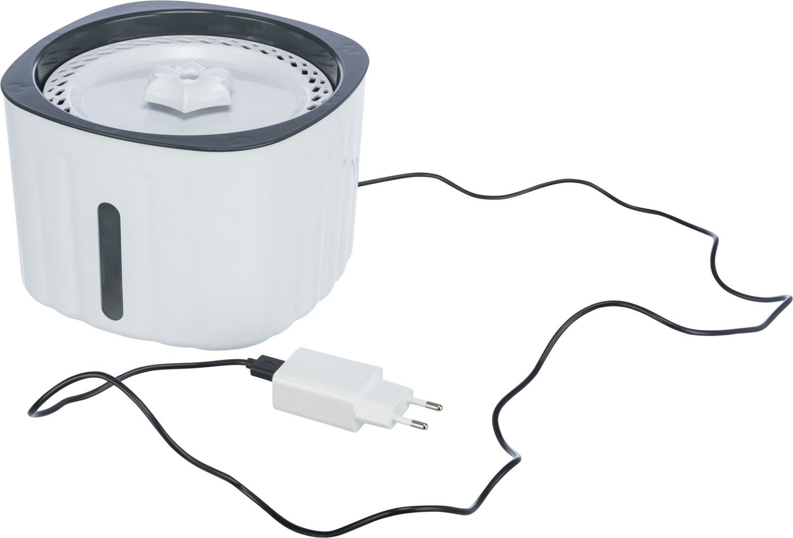 TRIXIE Pítko / fontánka FLOWER, 2 l/18,5 × 13 × 18,5 cm, plast, bílá/šedá (RP 2,90 Kč)