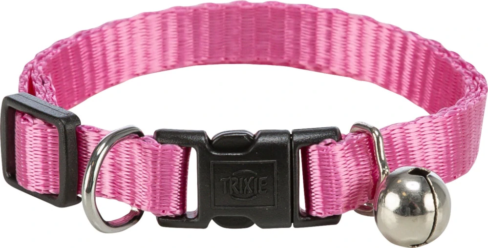 TRIXIE Nylonový nastavitelný obojek pro kočku, s rolničkou, khaki/béž/tyrkys/růž