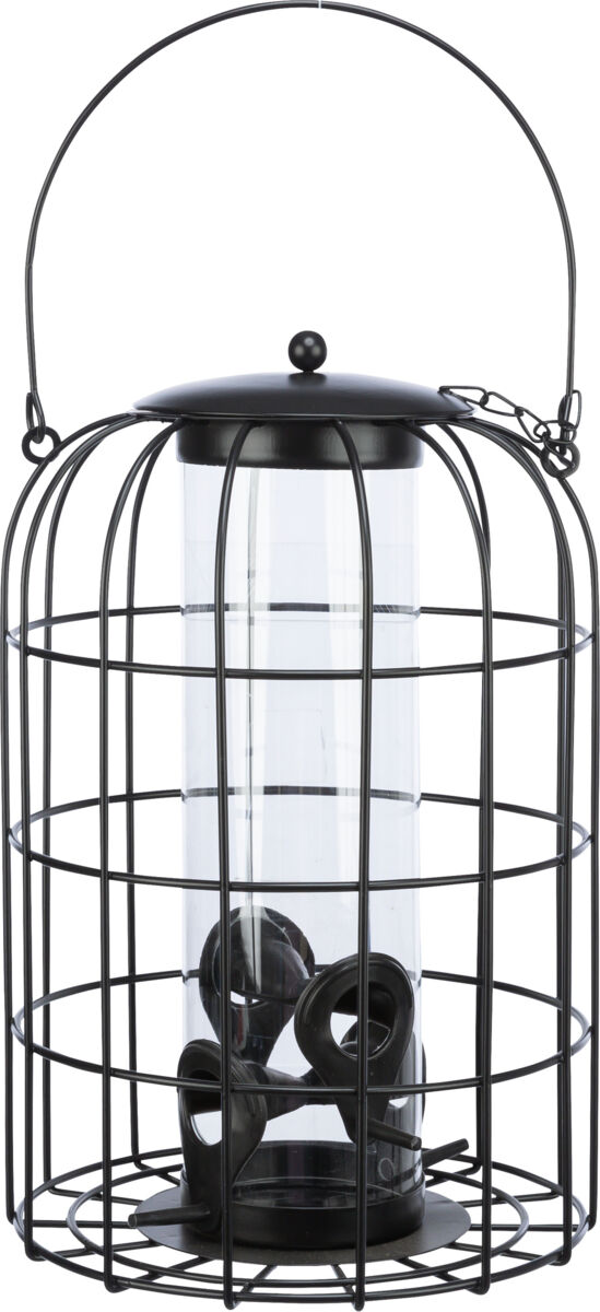 TRIXIE Zásobník na krmivo s ochrannou mřížkou, 950 ml / ø 17 × 26 cm, černá