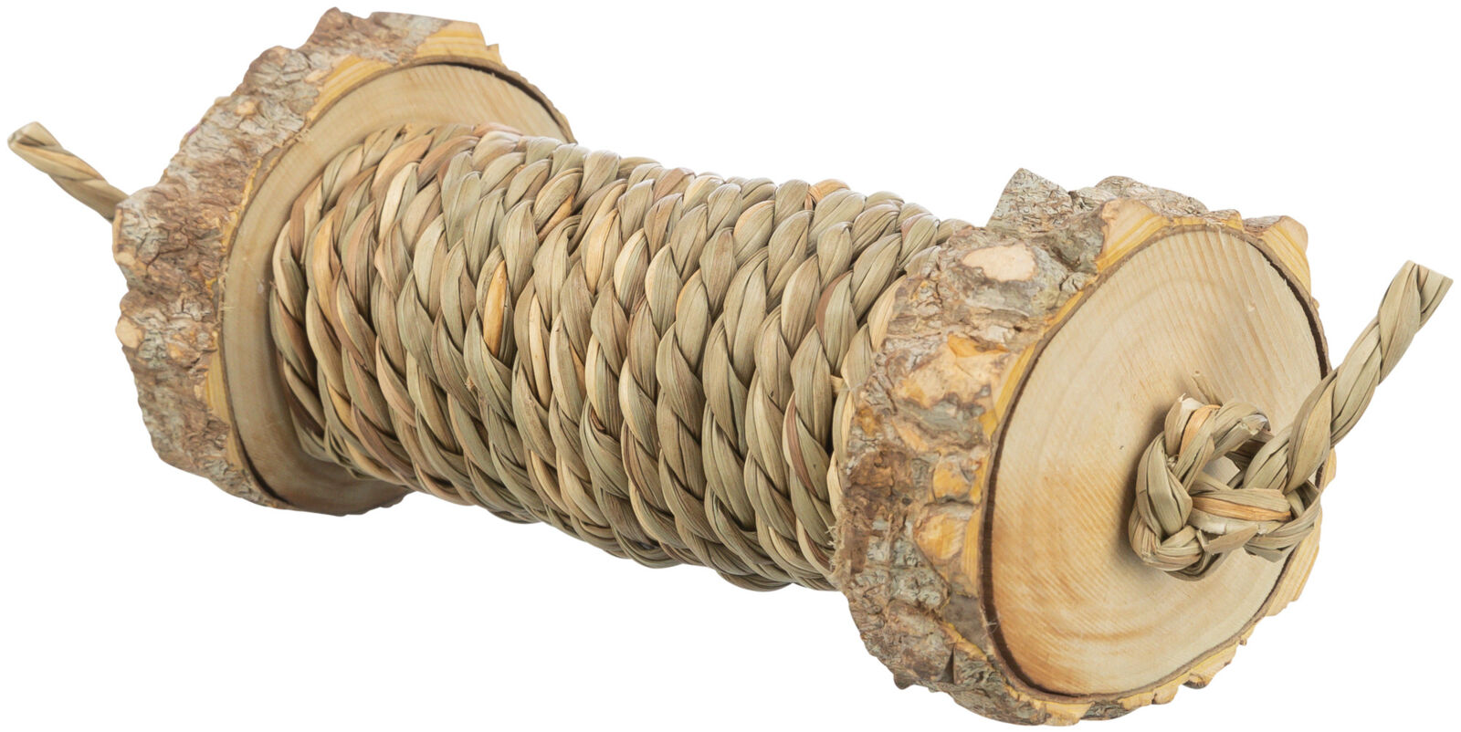 TRIXIE Rolka s mořskou trávou - hračka pro hlodavce, dřevo, 5 x 18 cm