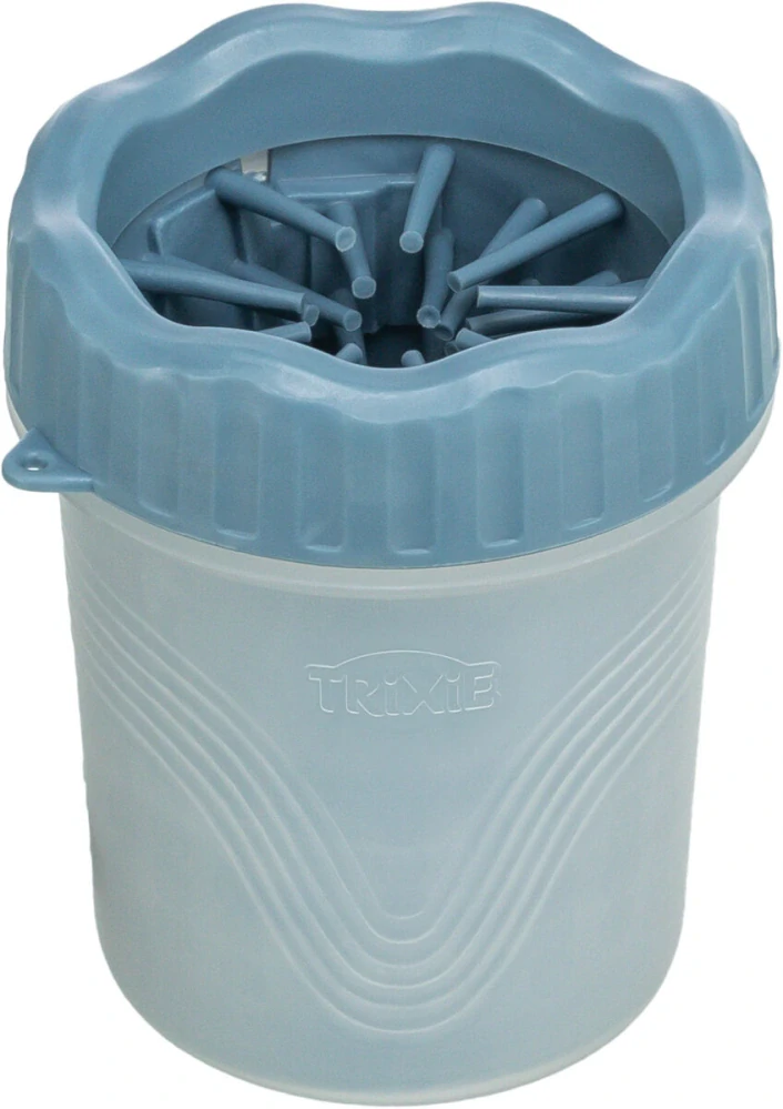 TRIXIE PAW CLEANER - kalíšek k čištění tlapek, silikon/plast, modrá S-M