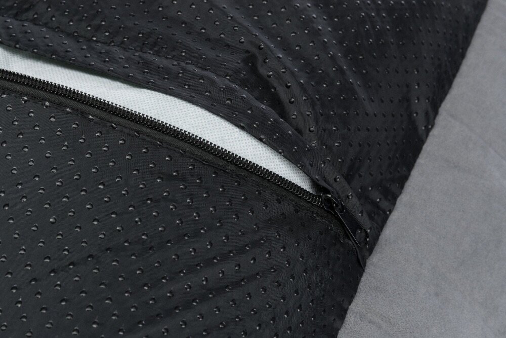 TRIXIE Obdelníkový pelech HARVEY, dlouhovlasý plyš/semiš, šedá 80 x 65 cm