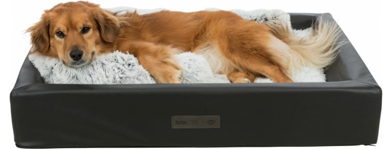 TRIXIE REMO Vital lůžko hranaté s okrajem, umělá kůže, černá 110 x 80 cm