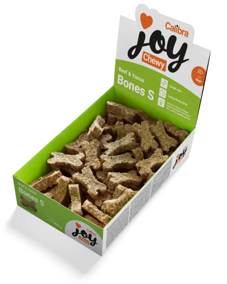 Calibra Joy Dog Chewy Beef & Yucca Bones S 1000g