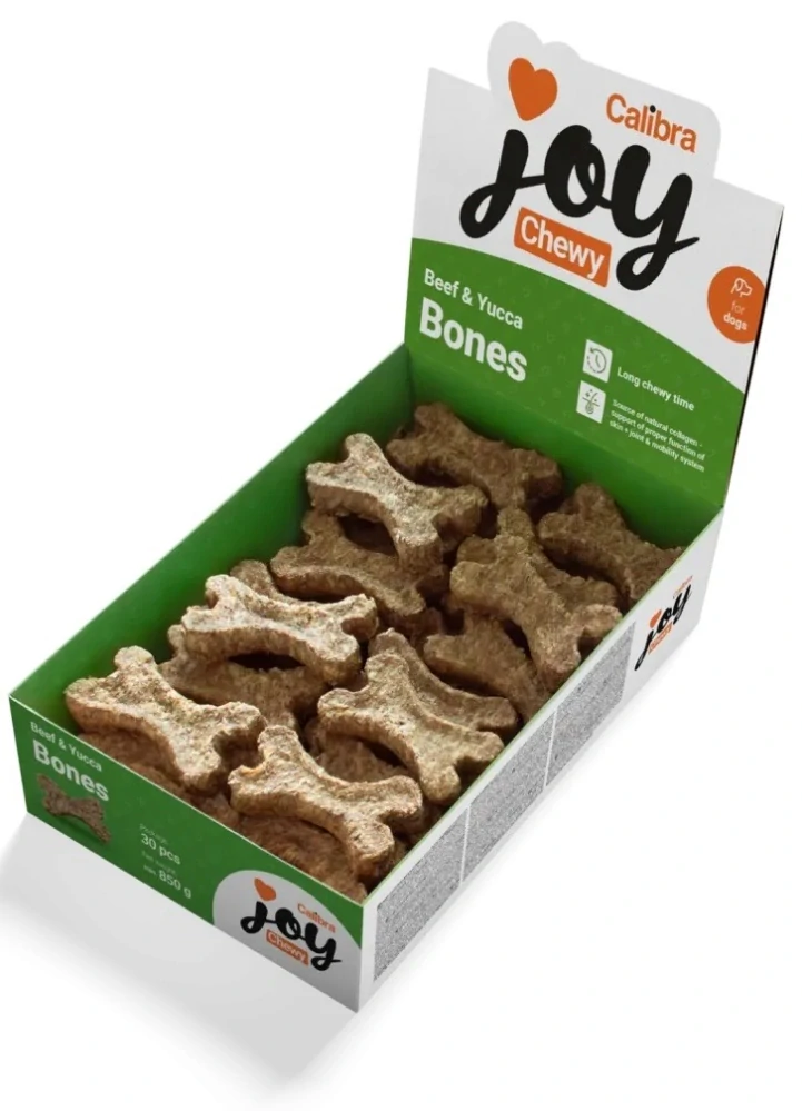 Calibra Joy Dog Chewy Beef & Yucca Bones 850g