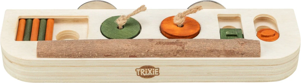 TRIXIE Aktivity hrací tác na pamlsky pro ptáky, 25 x 4 x 9 cm, dřevo