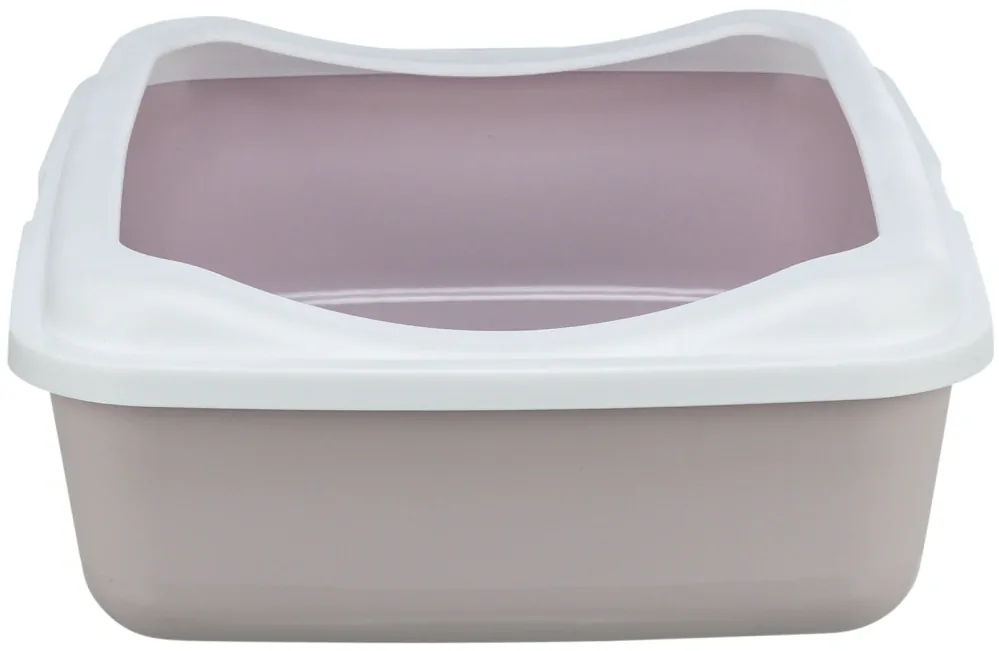 TRIXIE CLASSIC toaleta pro kočky, s okrajem, 37 x 15 x 47 cm, světlá lila/bílá