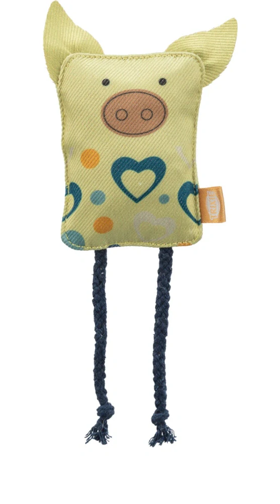 TRIXIE Hrací polštářek se zvířecím obličejemt, šustící,  10 cm, polyester