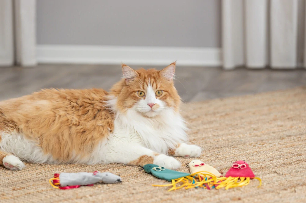 TRIXIE Placatá myška látková, catnip, 14.5cm/25 cm, různé barvy