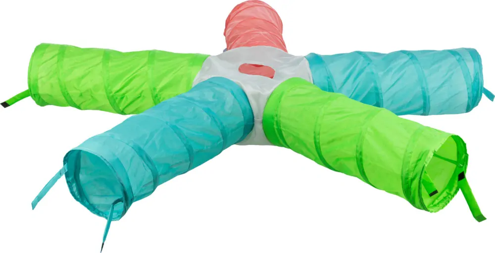 TRIXIE Hrací tunel HVĚZDA pro králíčky, morčata, 5 × ø 18 cm/47 cm, 6 východů, polyester