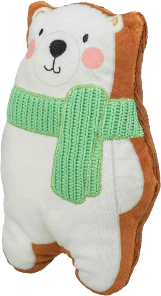 TRIXIE Xmas Bear - medvídek 20 cm, hračka pro psy, se zvukem, plyš
