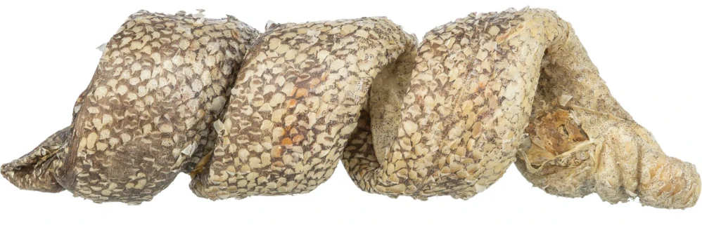 TRIXIE Denta Fun Curl - buvolí kůže s treskou, kroucený pamlsek, 12 cm/25 g