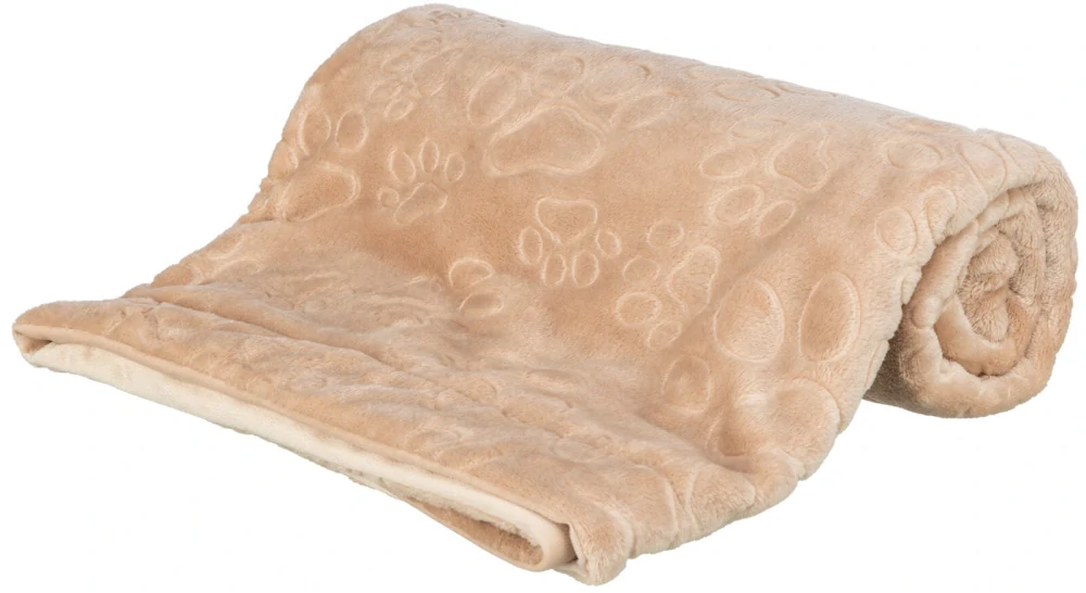 TRIXIE Plyšová deka BARRY, dvouvrstvý samet, béžová 70 x 50 cm