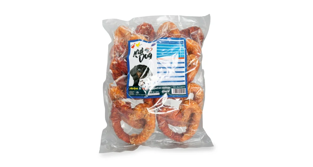 KIDDOG BUFFET kachní a kuřecí masíčko na buvolím srdci 12 cm [10ks]