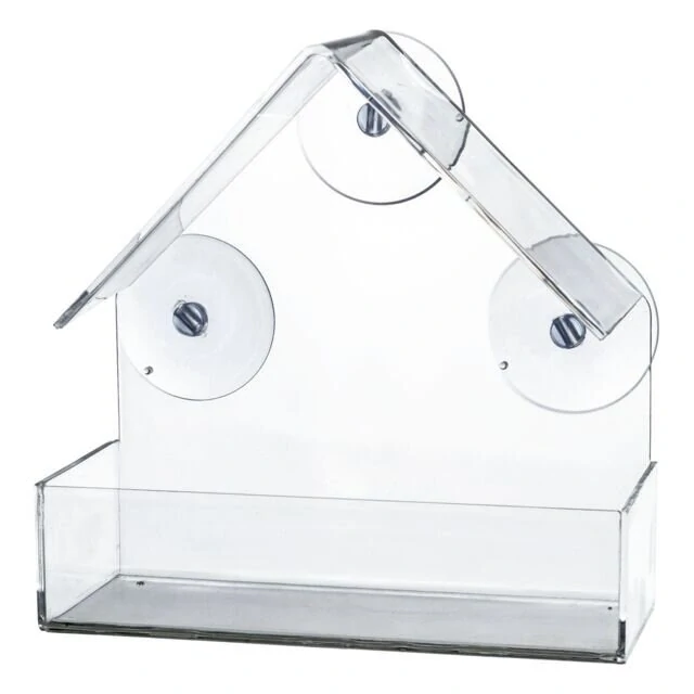 TRIXIE Krmítko pro ptáky na okenní tabuli, 225 ml/15 × 15 × 6 cm, plast