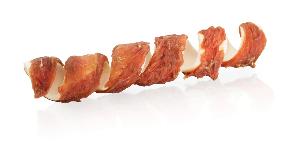 KIDDOG BUFFET SPRING kachní maso na buvolí kůži 16 cm/ 40-45 g [25ks]