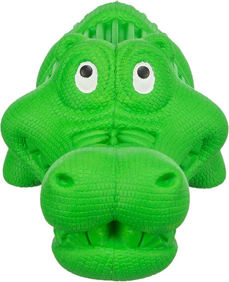 TRIXIE DOG ACTIVITY krokodýl na pamlsky, 18 cm, přírodní guma, zelená