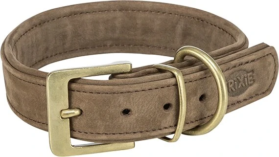 TRIXIE Obojek PURE kožený, hnědá XS: 25-31 cm/ 25 mm