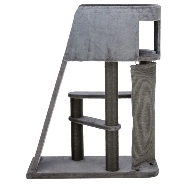 TRIXIE Škrabadlo ACTIVE, 96 x 38 / 122 cm, s lezeckou rampou, šedá