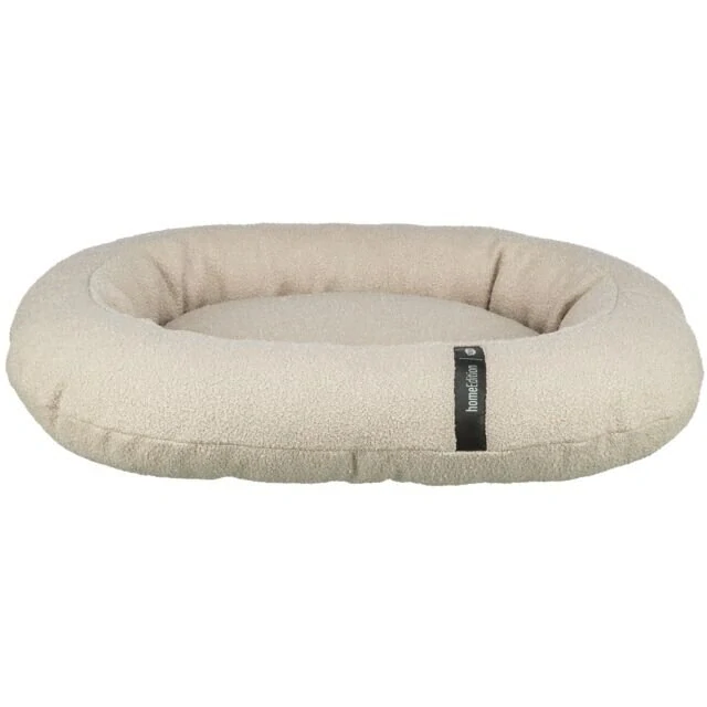 TRIXIE CityStyle Vital Bed HOME Edition, ortopedické oválné lůžko s okrajem, krémová 95 x 80 cm