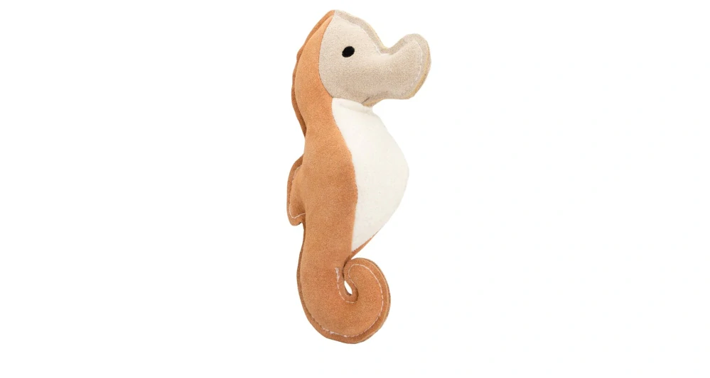 Mořský koník, 23 cm, jutový robustní aport, HIPHOP DOG, krémová/hořčicová