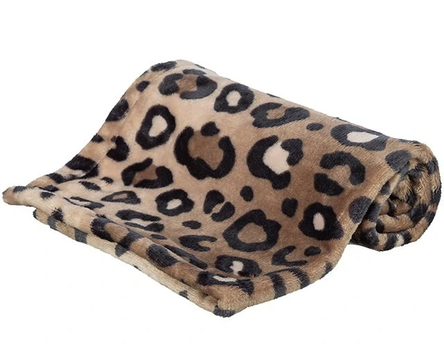 TRIXIE Plyšová deka LEO, 70 x 50 cm, vhodná pro alergiky, leopardí