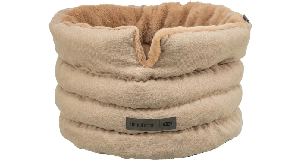 TRIXIE HOME Edition pelech LIANO Soft, kulatý s vysokým okrajem, ø 65 cm, písková/hnědá