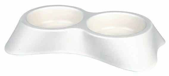 TRIXIE Plastová dvojmiska pro kočku 2 x 0,2 l/9 cm /vhodná k víčku 24433/ - DOPRODEJ