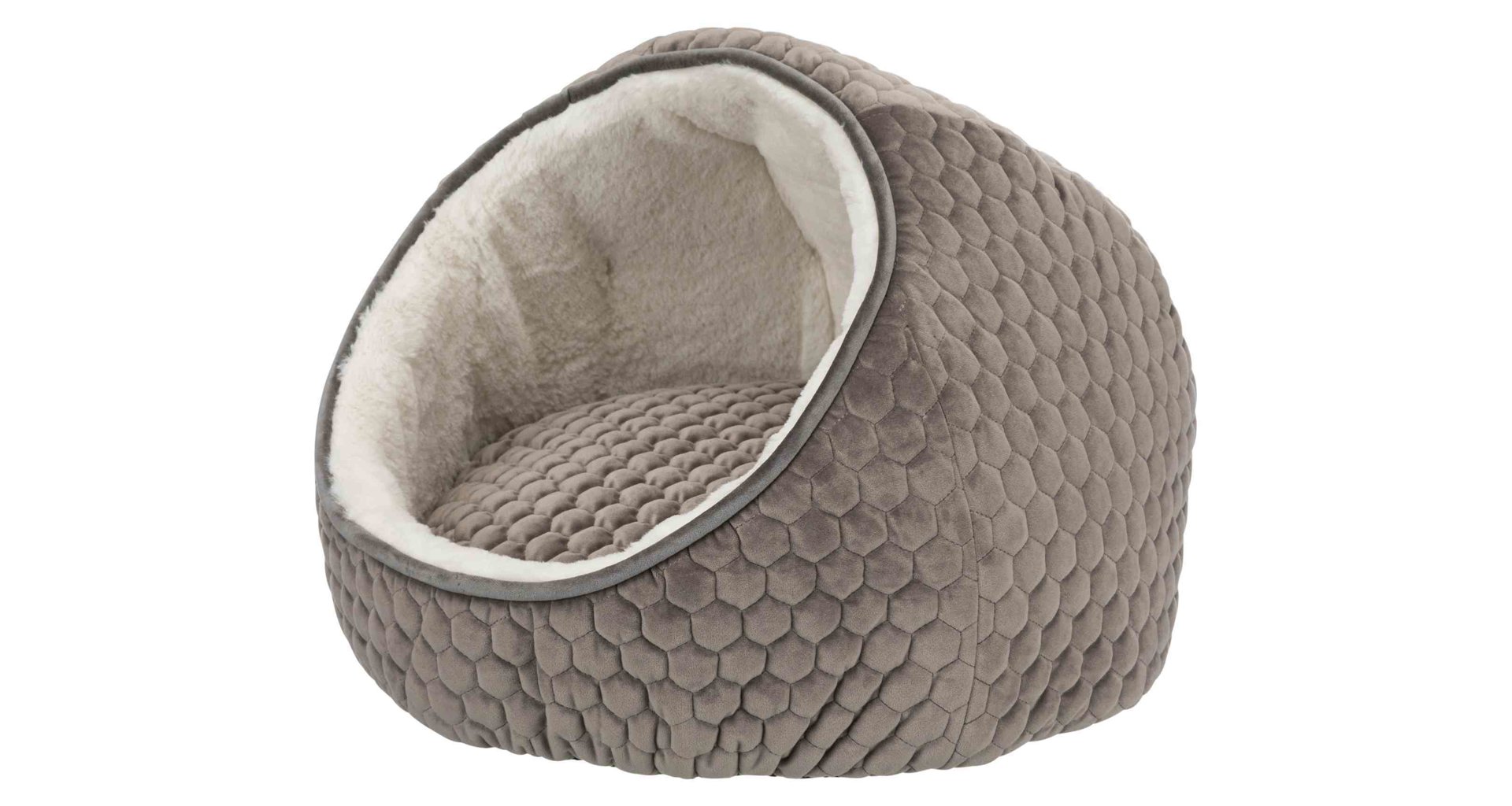 TRIXIE Plyšová jeskyně Livia 45 x 33 cm tmavošedá/krémová