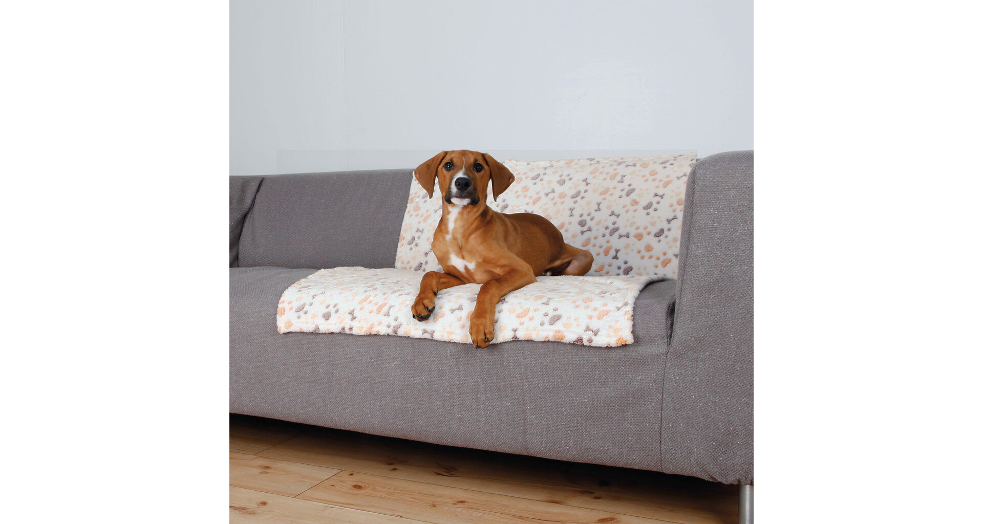 TRIXIE Flísová deka LINGO, bílo/béžová 75 x 50cm