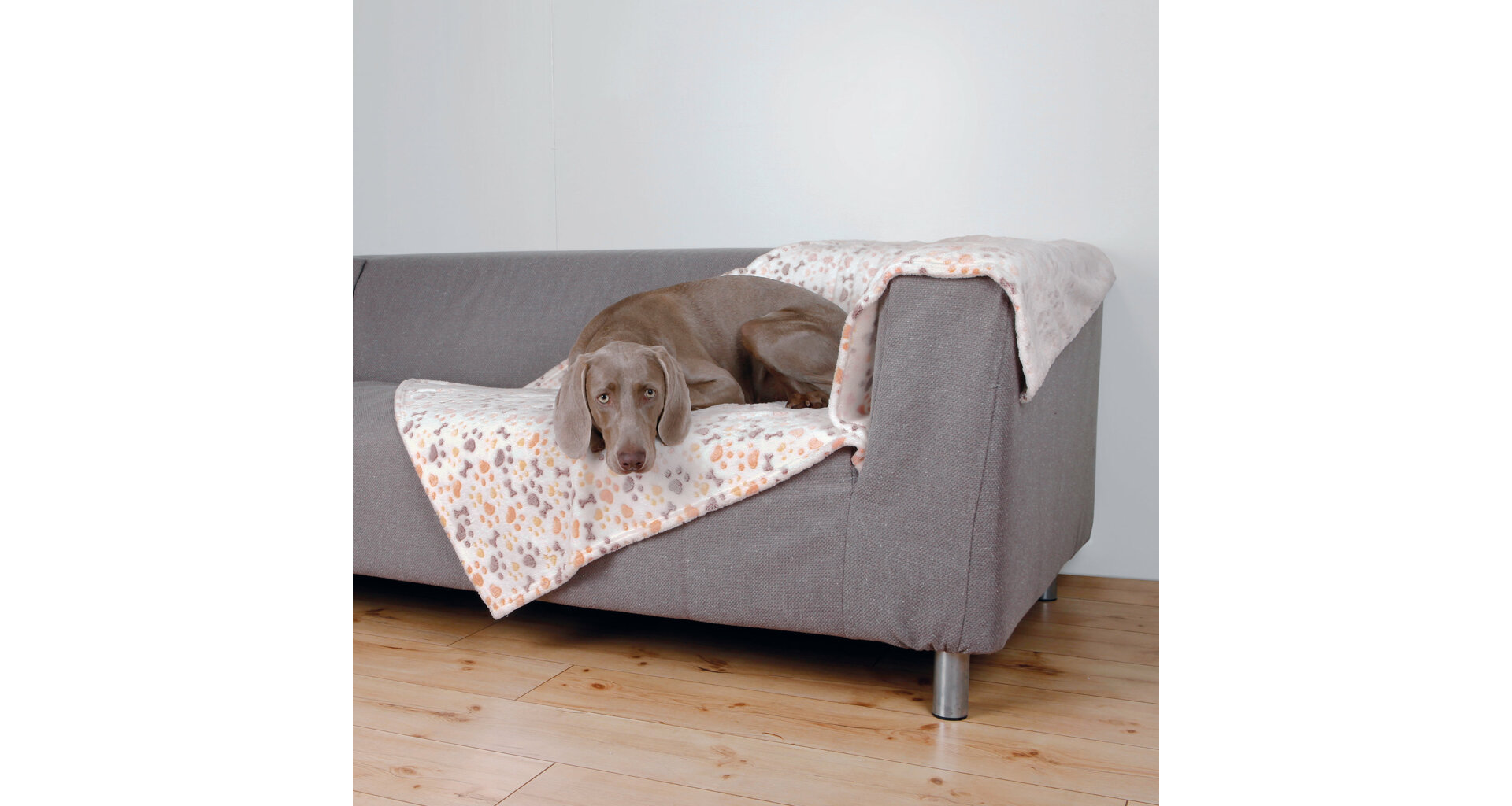 TRIXIE Flísová deka LINGO, bílo/béžová 100 x 75cm