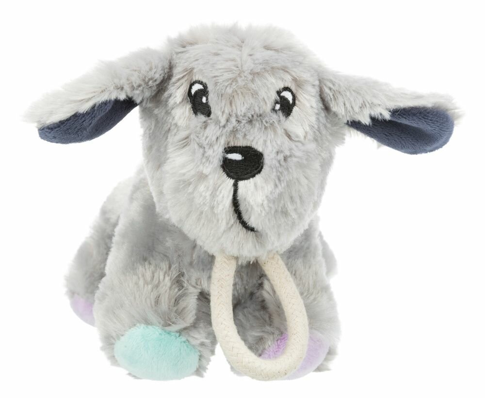 TRIXIE JUNIOR Dog, plyšový pes pro štěně, se zvukem a lanem, 24cm