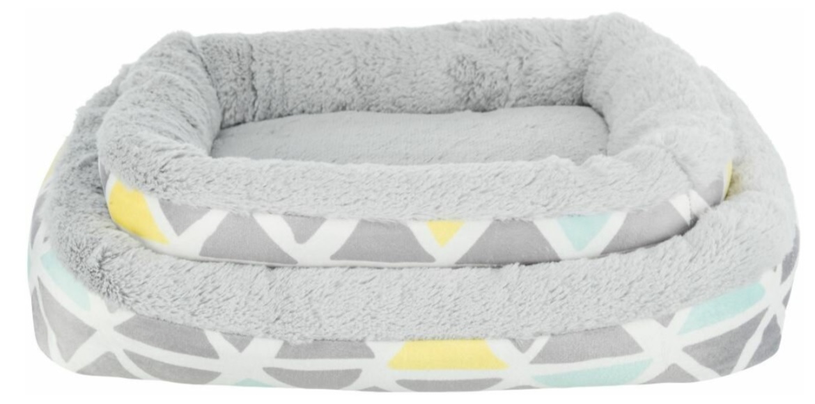 TRIXIE Hebký plyšový pelíšek pro hlodavce, 30 x 6 x 22 cm, barevná/šedá