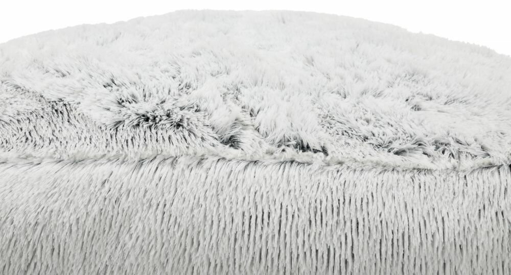 TRIXIE Vysoky polštář HARVEY obdelník 100 x 70cm, hebký potah s dlouhým vlasem, bílá/černá