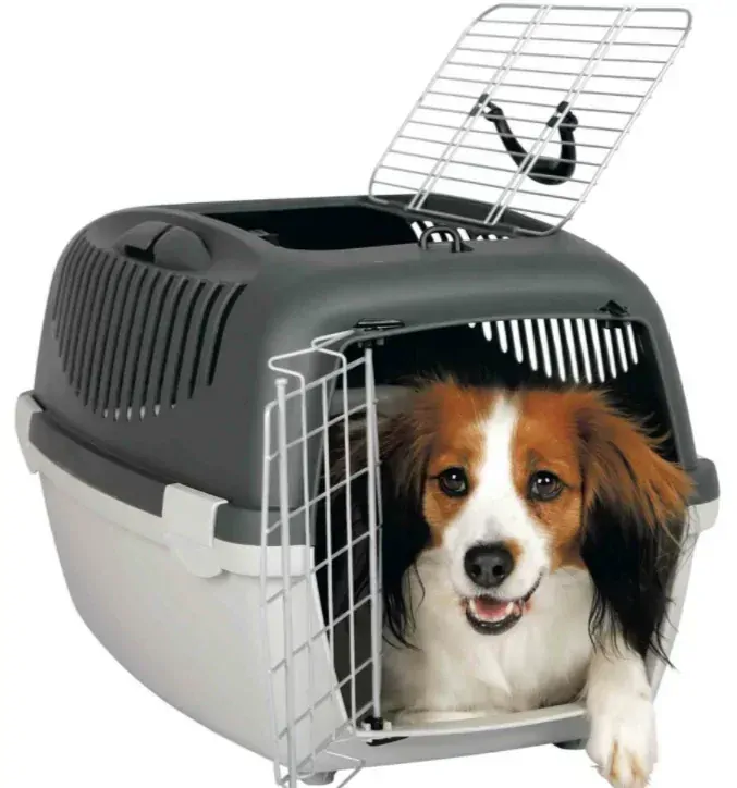 TRIXIE Transport.box CAPRI III otvír.střecha 40x38x61cm (max. 12kg) tmavošedá/šedá