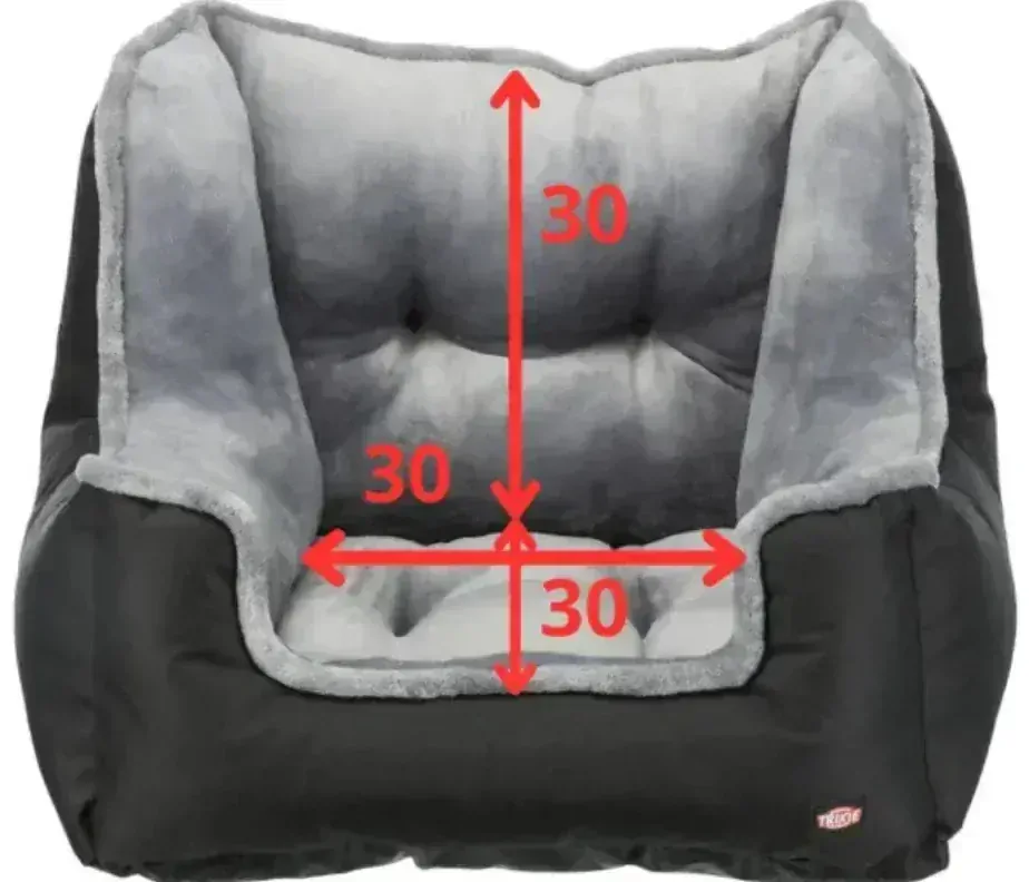 TRIXIE Autosedačka/cestovní pelech pro psy, 50 x 40 x 50 cm, černá/šedá