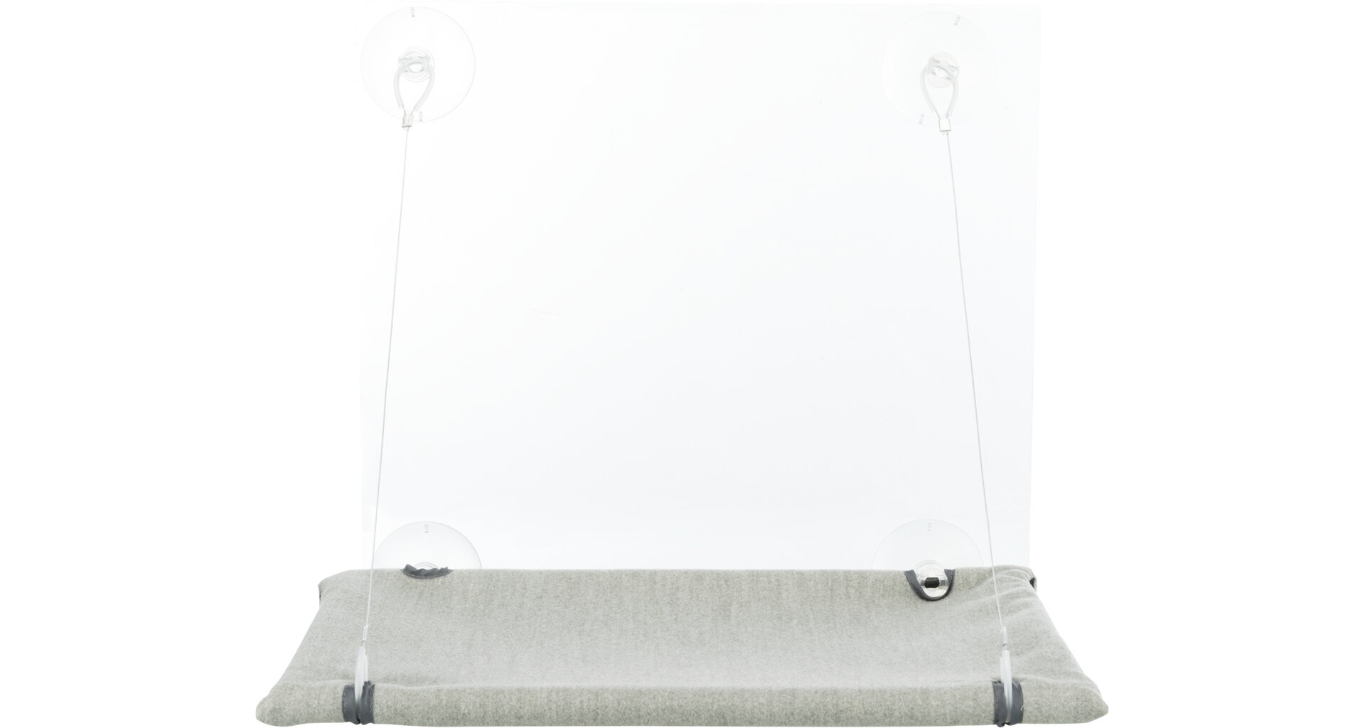 TRIXIE Odpočívadlo k připevnění na okno, velur, 50 x 30 cm, šedá