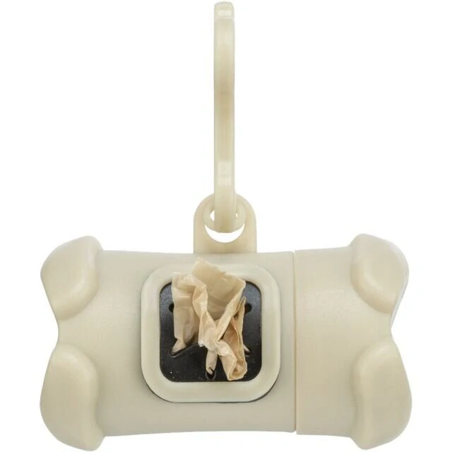 TRIXIE Plastový zásobník na sáčky na trus, tvar KOST, včetně 1 role 15 ks