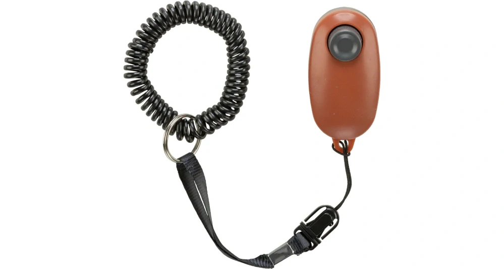 TRIXIE Clicker jemný mechanismus se zvukem na výcvik, s poutkem