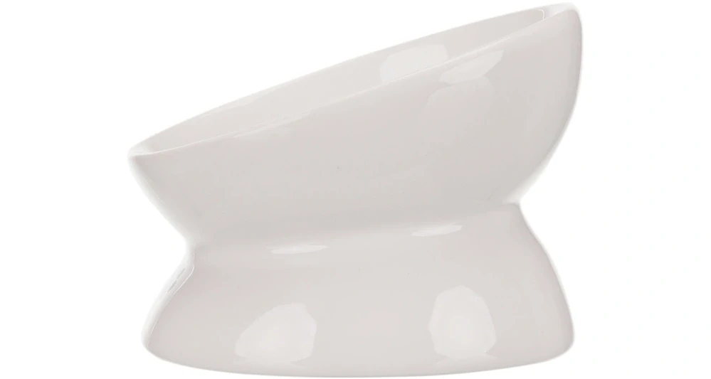 TRIXIE Zvýšená ergonomická keramická miska, 0.15 l/ø 13 cm, bílá